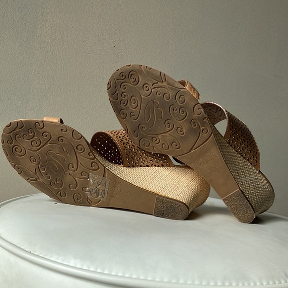 Brighton Leather Wedge Heels Size 9.5 - Picture 6 of 8